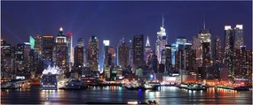 Kép - New York-i felhőkarcolók megvilágítva (120x50 cm)