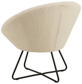 Center kémfehér műgyapjú fotel - Actona