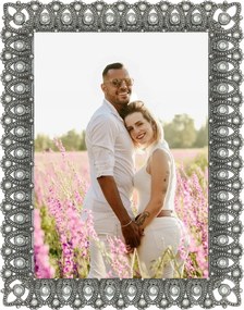 Fém képkeret 13x18 ezüst elegáns ajándék