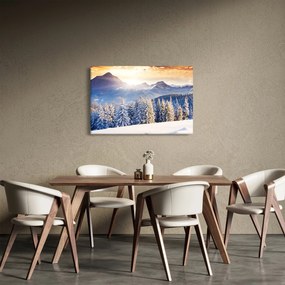 Kép - Hegyi táj télen (90x60 cm)