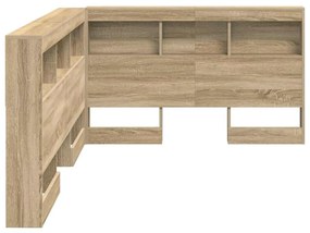 Tároló fejtámla polcokkal tárolóval sonoma tölgy 120 cm Faanyag