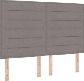 vidaXL LED ágytámla LED -es lámpákkal Tópszínű 144 cm Poliészter