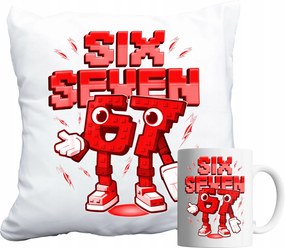 Bögre És Párna Szett Six Seven 67 Steal A Brainrot Ajándék Név
