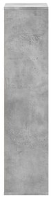betonszürke szerelt fa könyvespolc 50x25x105 cm
