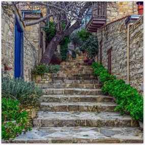 Poszterek 100x100 Provence Lépcsők Kő