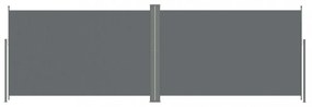 antracitszürke behúzható oldalsó napellenző 220 x 600 cm