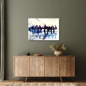 A zenészek képe (üvegen) (70x50 cm)