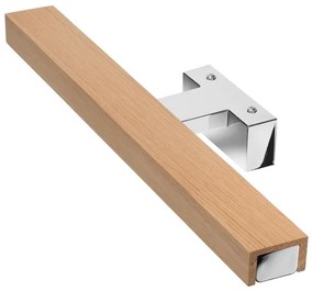Brilagi-LED fürdőszobai tükörmegvilágítás WOODY MIRROR LED/8W/230V IP44 tölgy/króm