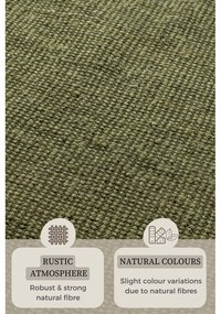Khaki juta szőnyeg 80x150 cm Bouclé – Hanse Home