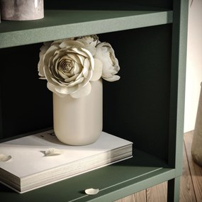 Könyvespolc MARIO, 500 x 1800 x 350 mm, Modern: palack zöld szín