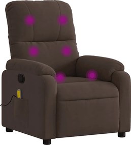 vidaXL barna mikroszálas szövet dönthető masszázsfotel