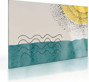 Üveg kép - Absztrakt festmény a strandról N⁰1 (70x50 cm)