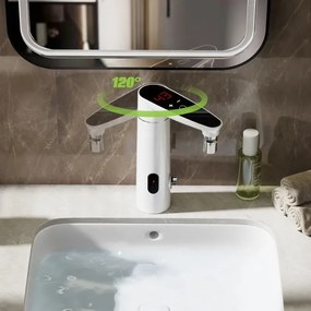 Érintős vízmelegítő LED kijelzővel, 3000W/230V, IPX4, fehér