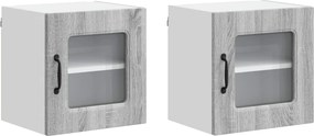 vidaXL Konyhaszekrény Kalmar 2 pcs Szürke Sonoma 40 x 31 x 40 cm