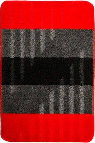 50x80 cm Csúszásgátló Fürdőszobaszőnyeg VIC Csíkos Piros Szürke