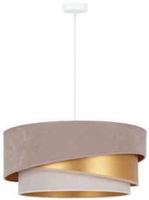 Duolla - Csillár zsinóron KOBO 1xE27/15W/230V átm. 45 cm bézs/arany/krémes 600187