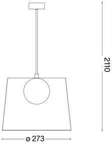 Ideal Lux - LED Csillár zsinóron FADE 1xG9/3W/230V átm. 27,3 cm réz/füstös