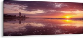 Kép - Strand naplementében (120x50 cm)
