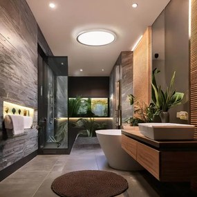 Solight WO826-LED Fürdőszobai mennyezeti lámpa ACATE 24W/230V 3000/4000/6000K átm. 29,3 cm IP54