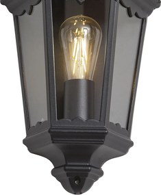 Klasszikus kültéri fali lámpa fekete IP44 - Havana Half