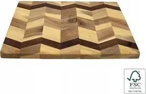 Fa Vágódeszka Akác Téglalap Alakú Tányér