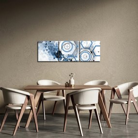 Kép - Geometriai absztrakció (órával) (90x30 cm)