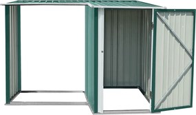Fatároló fészerrel, 200x104x159 cm, sötétzöld, ARPOL TYP 1