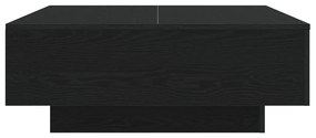 Dohányzóasztal LED világítással fekete tölgy 80x80x31 cm