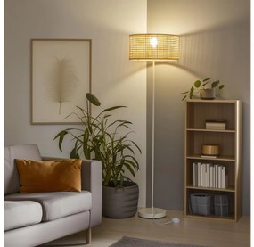 Brilagi - LED állólámpa CERIA 1xE27/40W/230V átmérő 25 cm bambusz/fehér