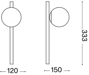 Ideal Lux - LED Fali lámpa BINOMIO 1xG9/3W/230V fehér