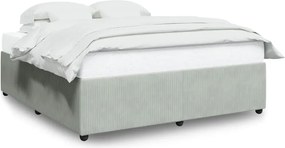 vidaXL világosszürke bársony ágykeret matrac nélkül 200 x 200 cm