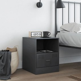 vidaXL antracitszürke acél éjjeliszekrény 34,5 x 39 x 44 cm