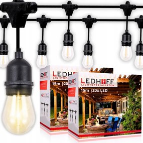 Kültéri kerti girland Fénylánc 30m 40x Led izzó a kertbe