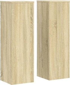 vidaXL 2 db sonoma tölgy szerelt fa növénytartó állvány 25 x 25 x 80cm