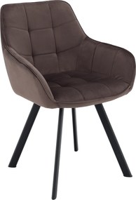 Design fotel, szürkésbarna Velvet/fekete, PETIN