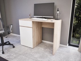 Modulo íróasztal (Fehér tölgy-Fehér) modern