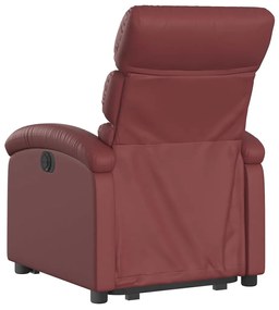 bordó műbőr álló dönthetőfotel