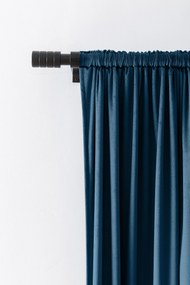 Sötétítő függöny DREAM VELVET 140x250 cm, petrolkék Felfüggesztés: Fém gyűrűk