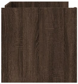 Barna tölgy színű szerelt fa dohányzóasztal 100 x 50 x 50 cm