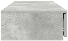 Ágy Fiókok Beton Szürke 120x36.5x16.5 cm Műanyag Fa