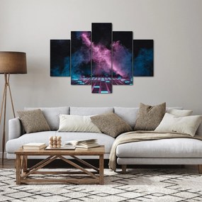 Kép - Rózsaszín-kék füst (150x105 cm)