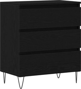 vidaXL Széf fiókkal Fekete tölgy 60 x 35 x 70 cm Faanyag