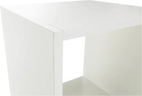 könyvespolc piramis, fehér, laminált DTD, NORAH