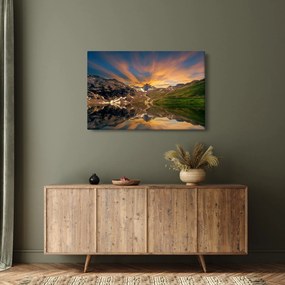 Kép - Visszaverődés a hegyi tóban (90x60 cm)