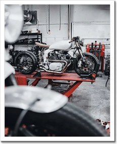 Poszterek keretben 40x50 Yamaha Motorkerékpár Garázs