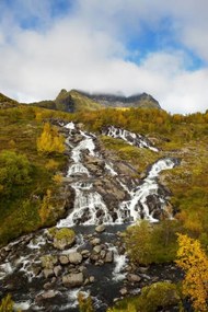 Művészeti fotózás Lofoten waterfall on Moskenesoya, Lofoten, Norway, miroslav_1, (26.7 x 40 cm)
