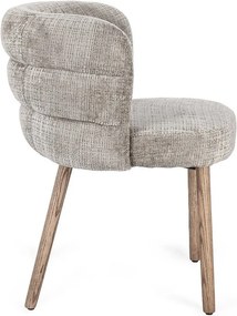 Szürke kárpitozott étkezőszék Ilma – Bizzotto