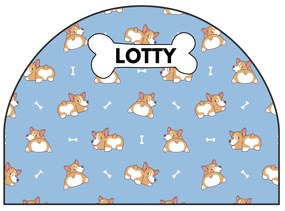PIPPER. Védő textil falmatrica – Ív – Corgi Méret: 120x96cm, Indíték: név nélkül