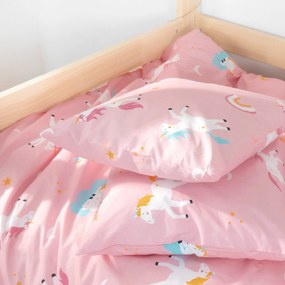 Goldea gyermek pamut párnahuzat - vidám egyszarvúak 40 x 40 cm