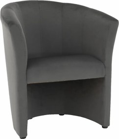 Klub fotel, szürke anyag, CUBA